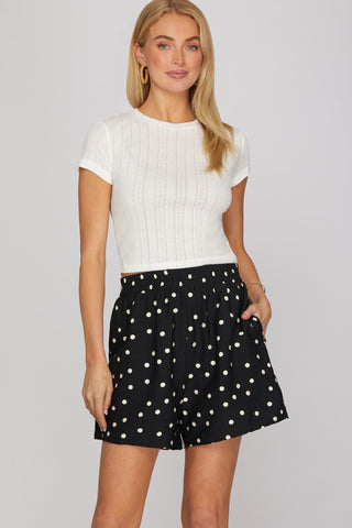 Wellsy Black Polka Dot Shorts - Sugar Co.