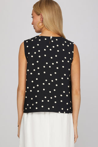Wellsy Black Polka Dot Top - Sugar Co.