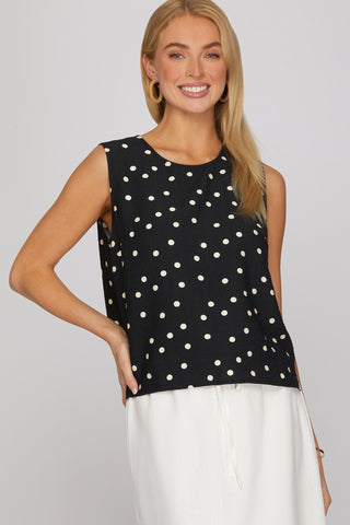Wellsy Black Polka Dot Top - Sugar Co.