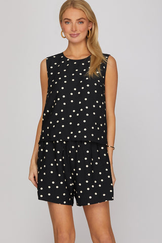 Wellsy Black Polka Dot Top - Sugar Co.