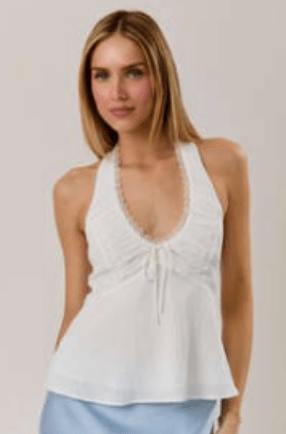 White Halter Top - Sugar Co.