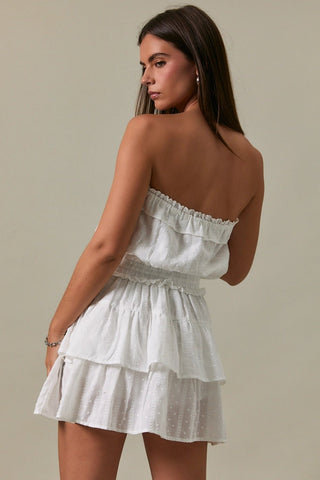 White Whisper Tiered Romper - Sugar Co.