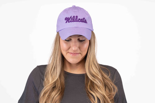 Wildcats Script 3D Lavender Ball Cap - Sugar Co.