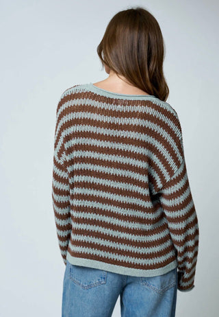 Willow Woven Sweater Light Blue - Sugar Co.
