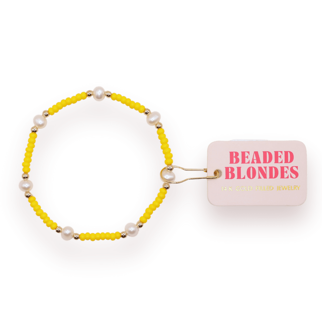 Yellow Pearl Bracelet: Standard 6.75 inch
