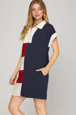 Zip Americana Dress - Sugar Co.