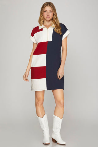 Zip Americana Dress - Sugar Co.