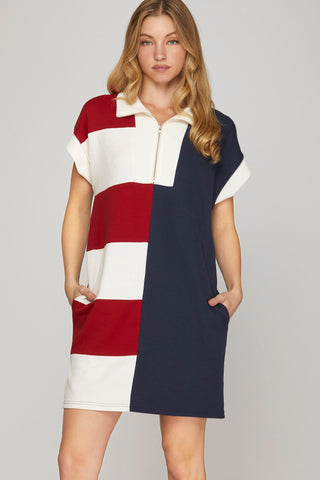 Zip Americana Dress - Sugar Co.
